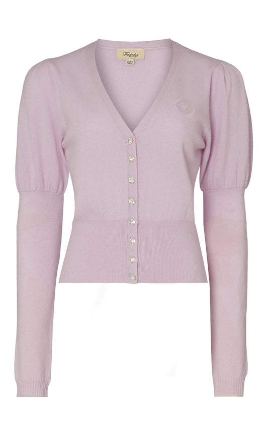 Tonal T-Logo Cardigan - Pink