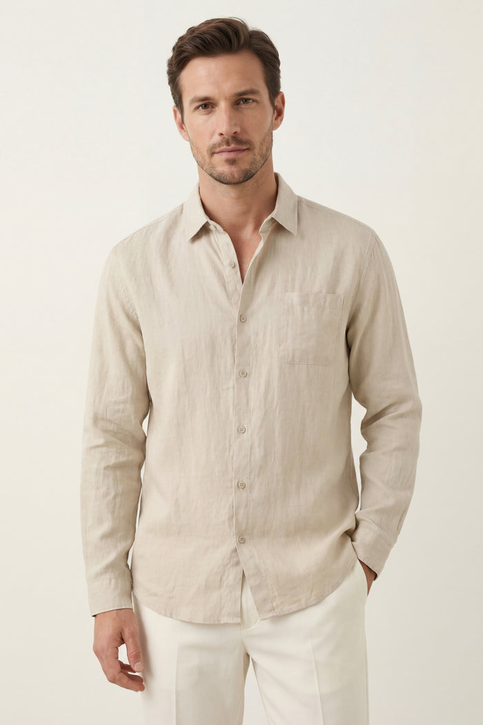 Torino Linen Shirt Beige