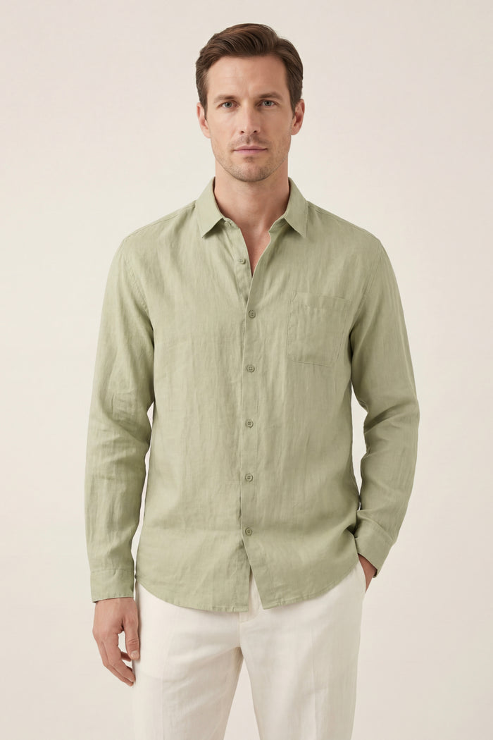 Torino Linen Shirt Mint Green