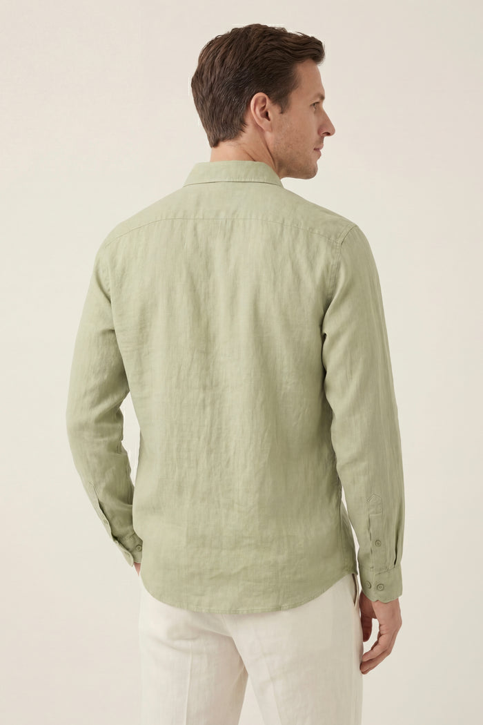 Torino Linen Shirt Mint Green