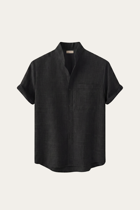 Treviso Linen Short Sleeve Black
