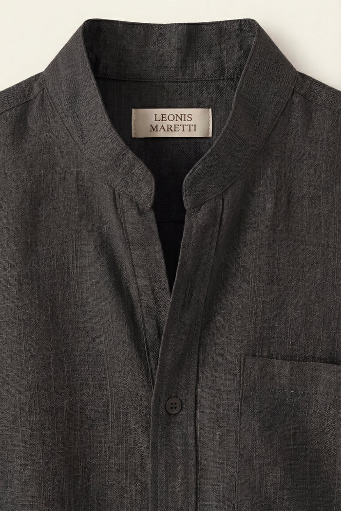Treviso Linen Short Sleeve Black