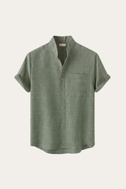 Treviso Linen Short Sleeve Green