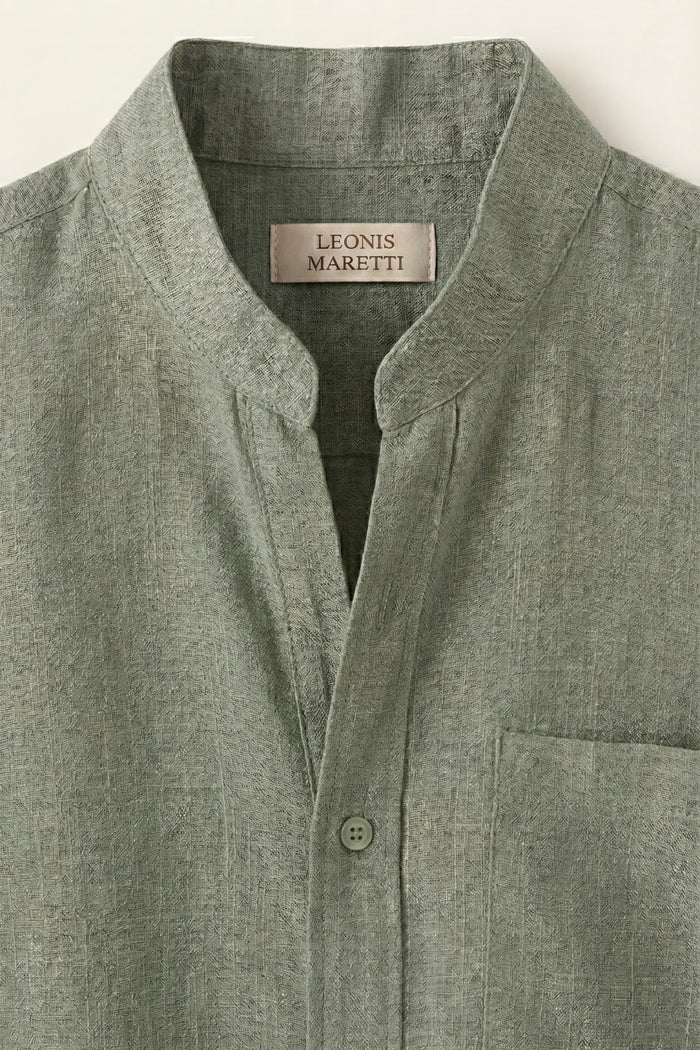 Treviso Linen Short Sleeve Green