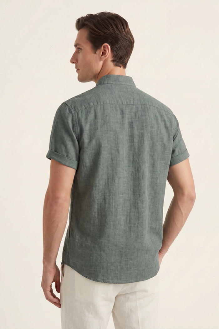Treviso Linen Short Sleeve Grey