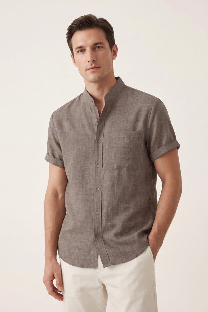 Treviso Linen Short Sleeve Taupe