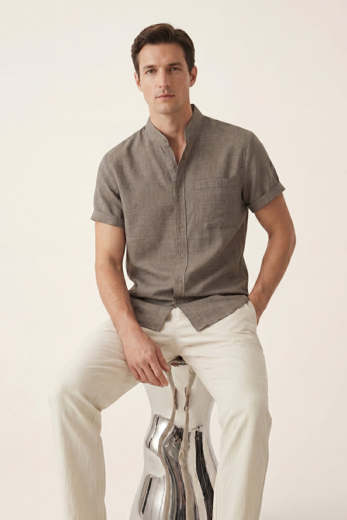 Treviso Linen Short Sleeve Taupe