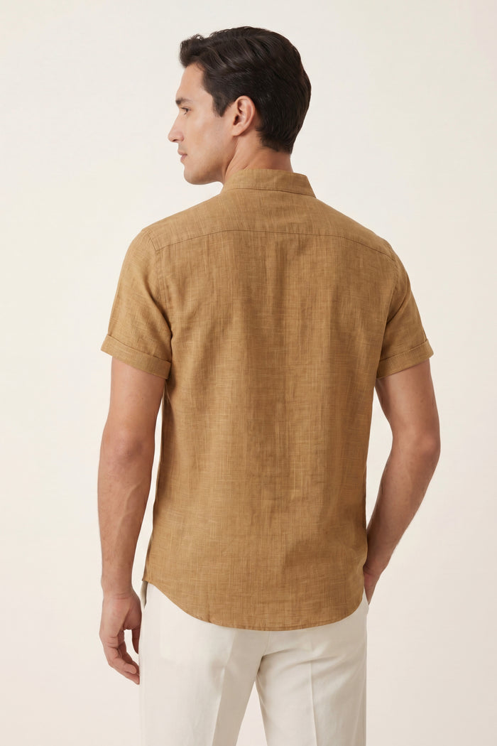 Treviso Linen Short Sleeve Yellow