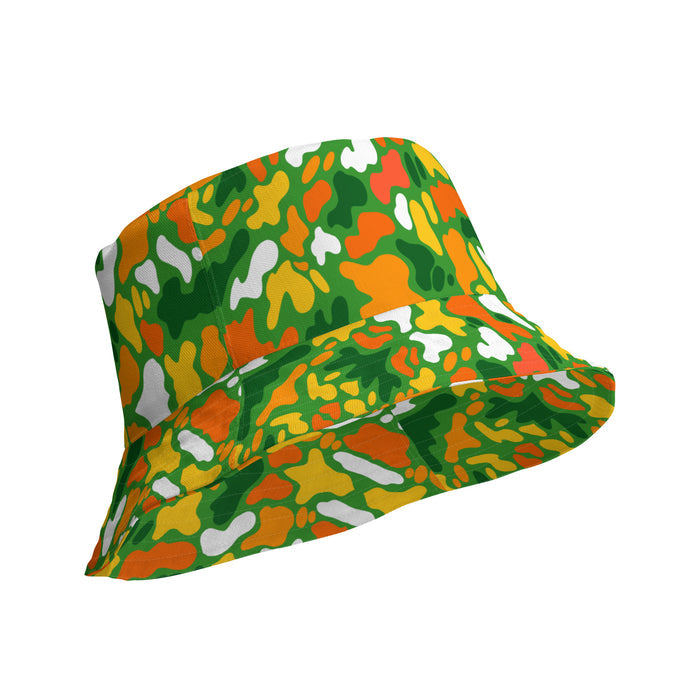 Tropic Camo Bucket Hat by Roc Sol, reversible camo pattern hat