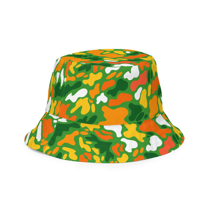 Tropic Camo Bucket Hat by Roc Sol, reversible camo pattern hat