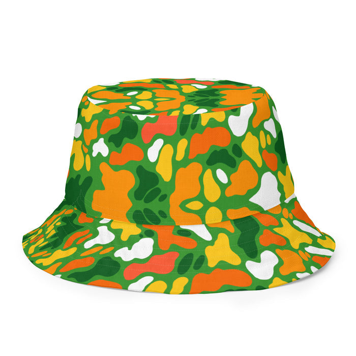 Tropic Camo Bucket Hat by Roc Sol, reversible camo pattern hat