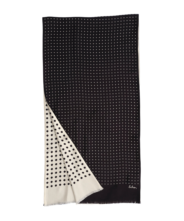 Tubular Dot Scarf in color black