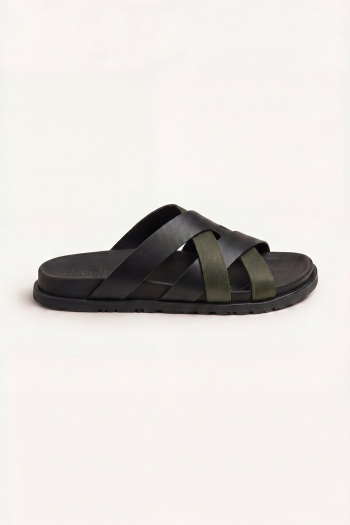 Tuscana Sandal Black/Olive Green