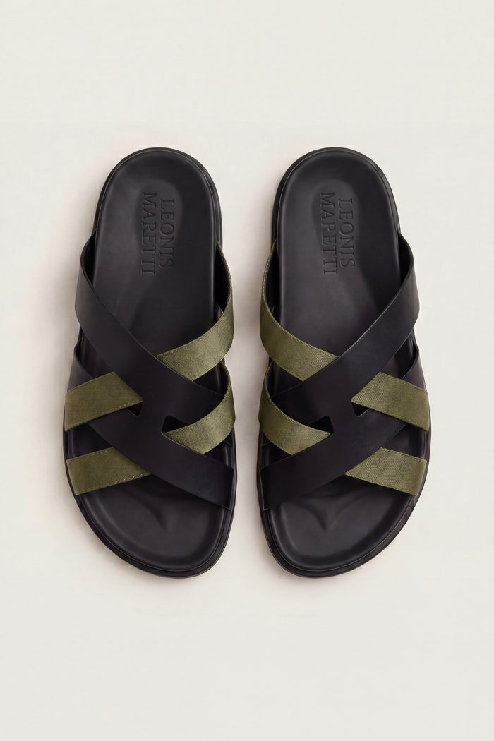 Tuscana Sandal Black/Olive Green