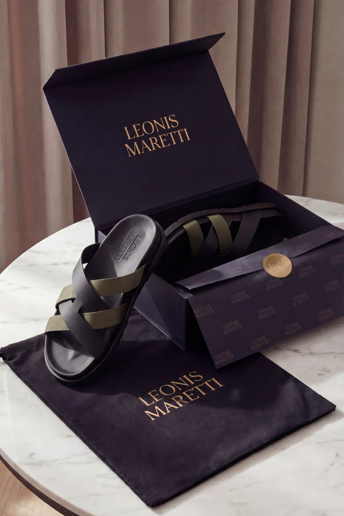 Tuscana Sandal Black/Olive Green