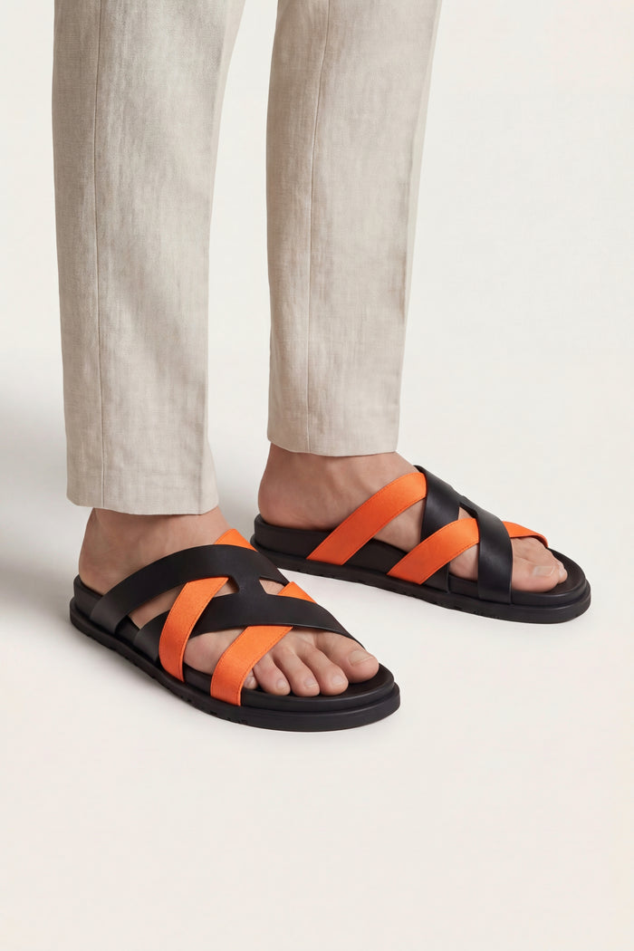 Tuscana Sandal Black/Orange