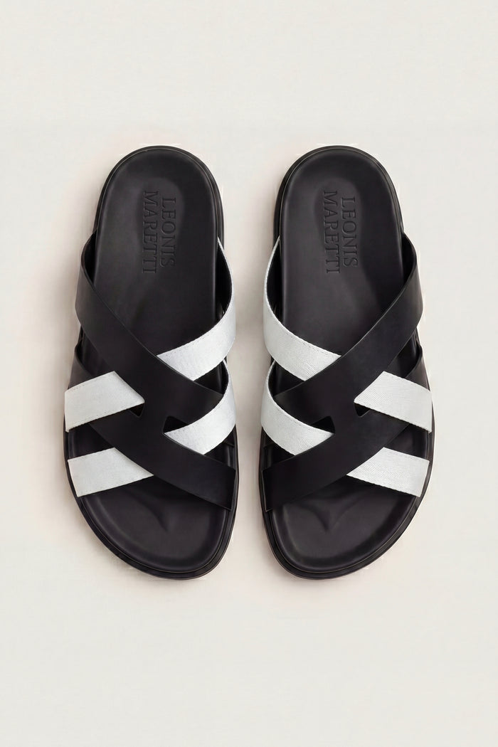 Tuscana Sandal Black/White