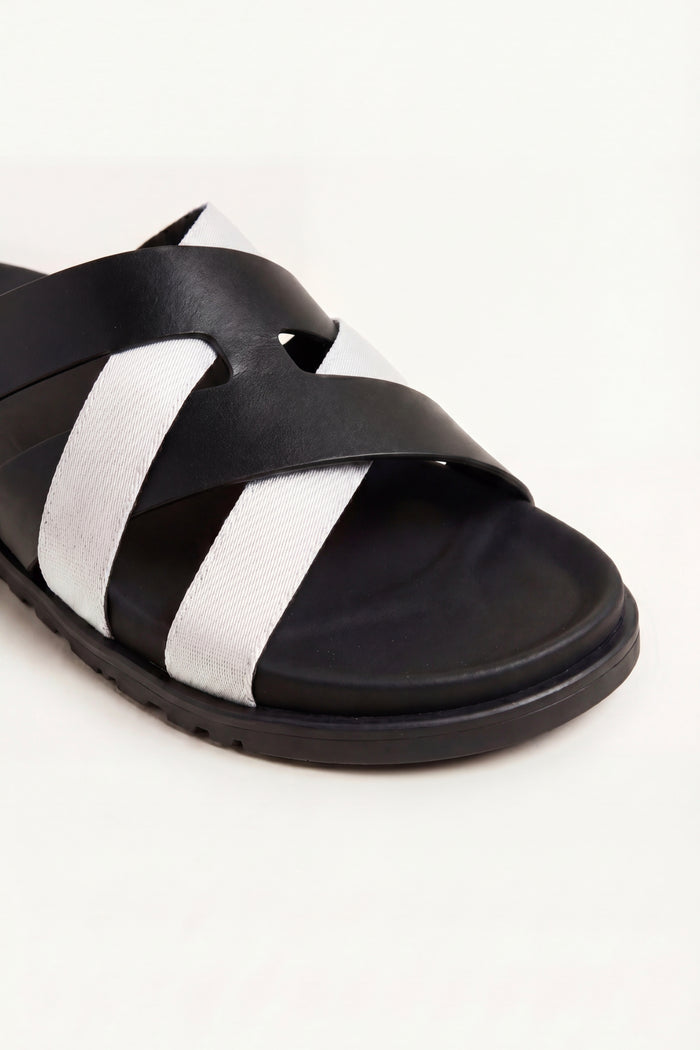 Tuscana Sandal Black/White