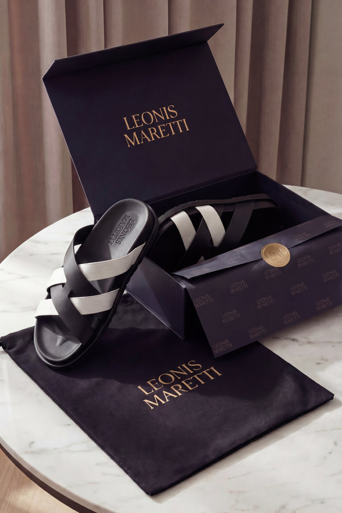 Tuscana Sandal Black/White