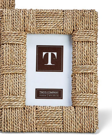 Two's Company Sea Grass Photo Frame