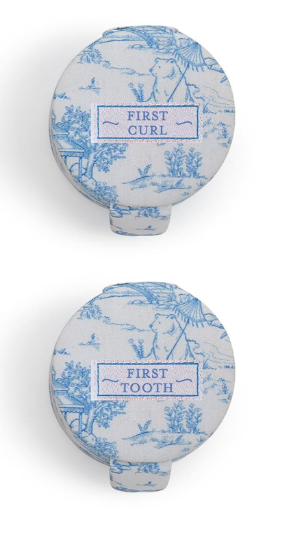Two's Company Toile First Tooth & Curl Box