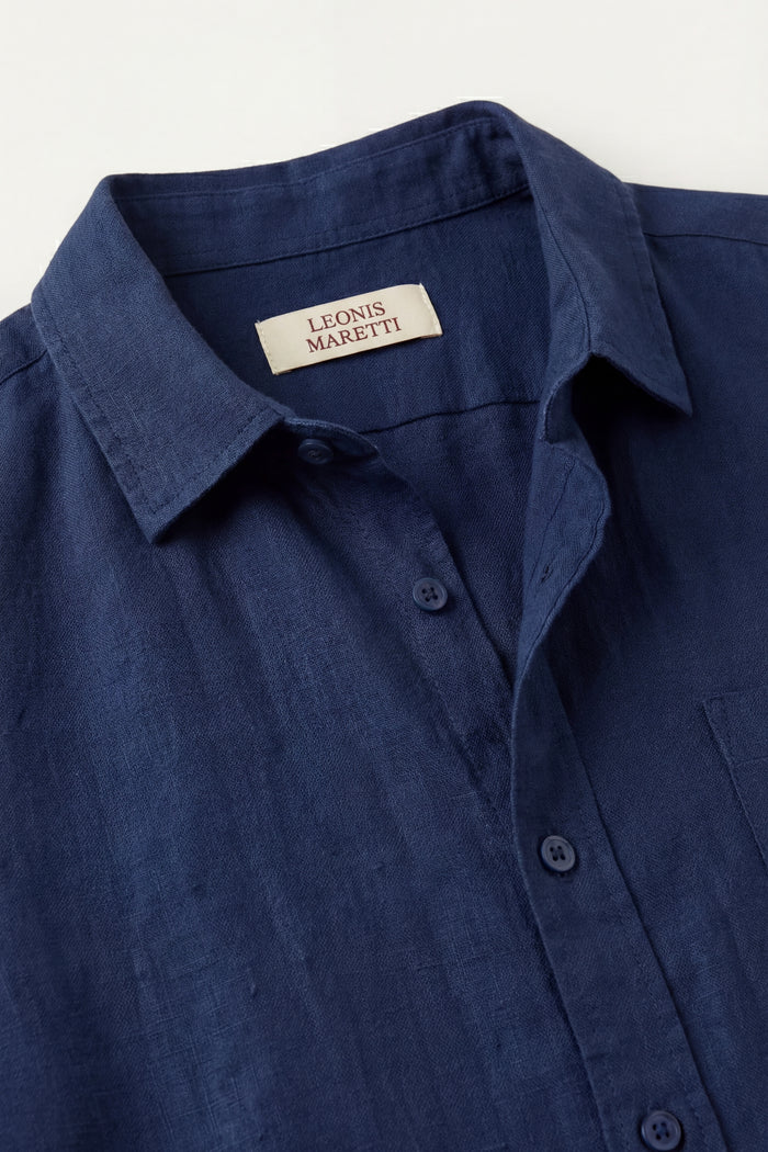 Verona Linen Shirt & Shorts Navy/Black
