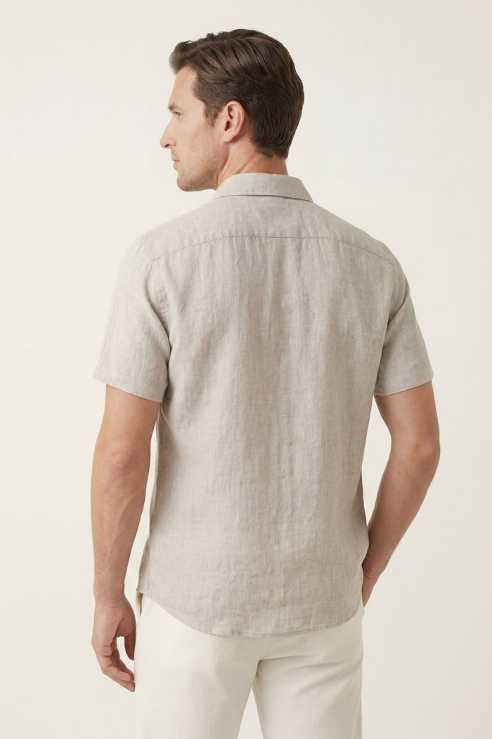 Vicenza Linen Short Sleeve Beige
