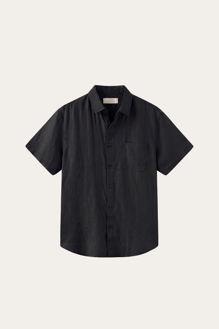 Vicenza Linen Short Sleeve Black