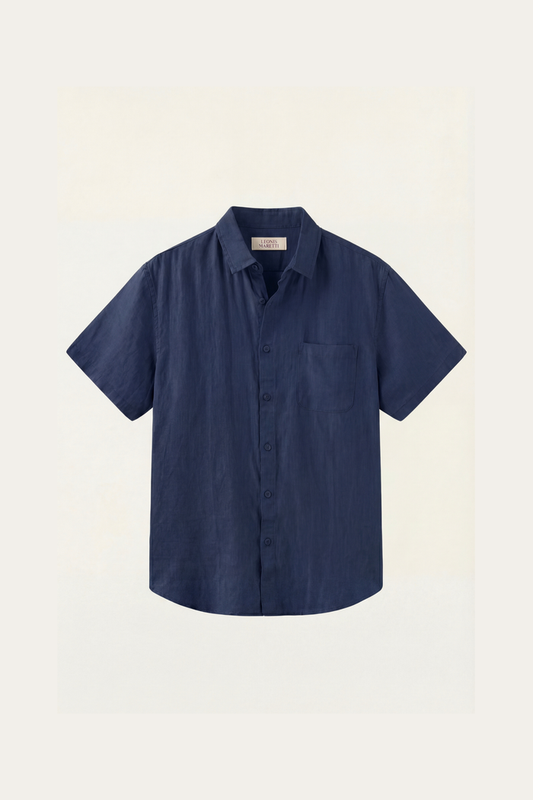 Vicenza Linen Short Sleeve Blue