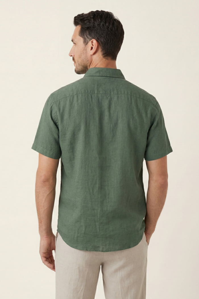 Vicenza Linen Short Sleeve Green
