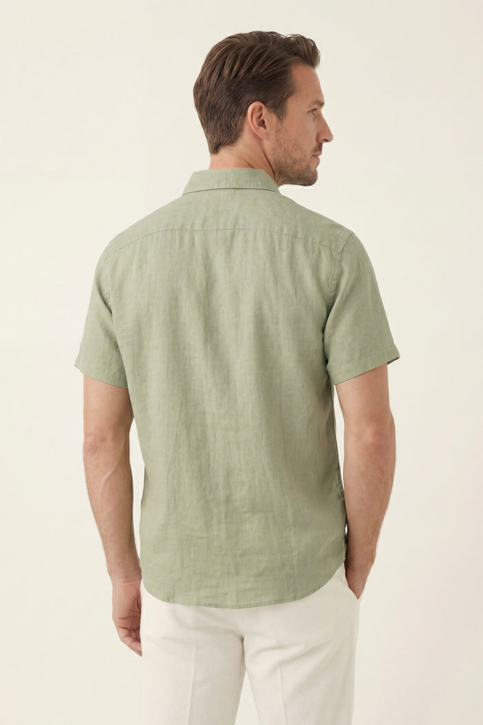 Vicenza Linen Short Sleeve Mint Green
