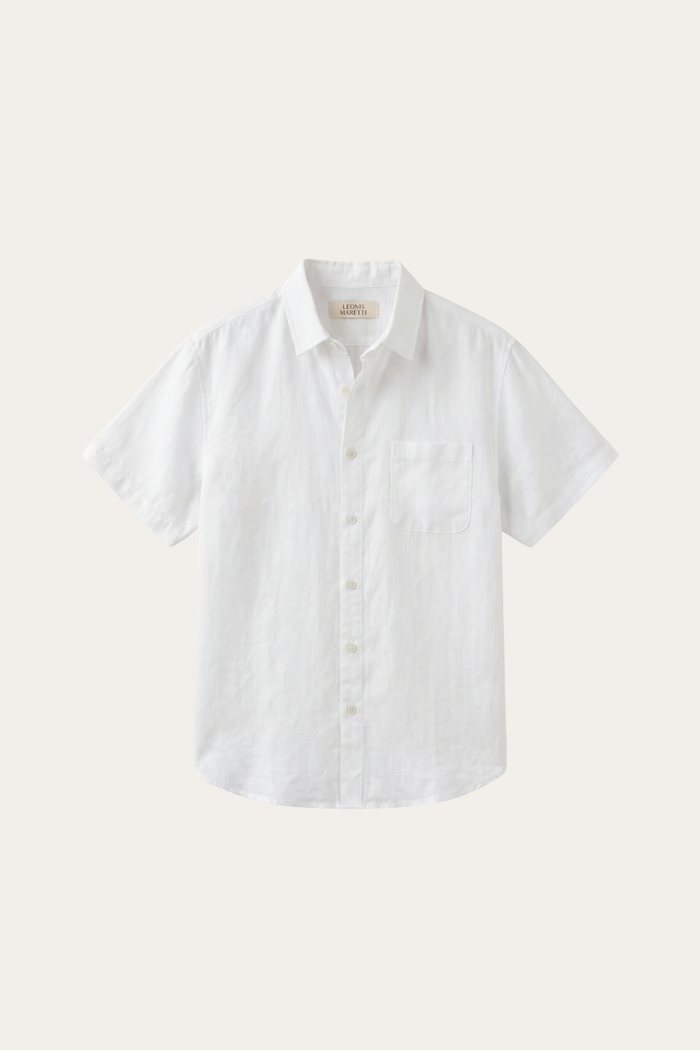 Vicenza Linen Short Sleeve White