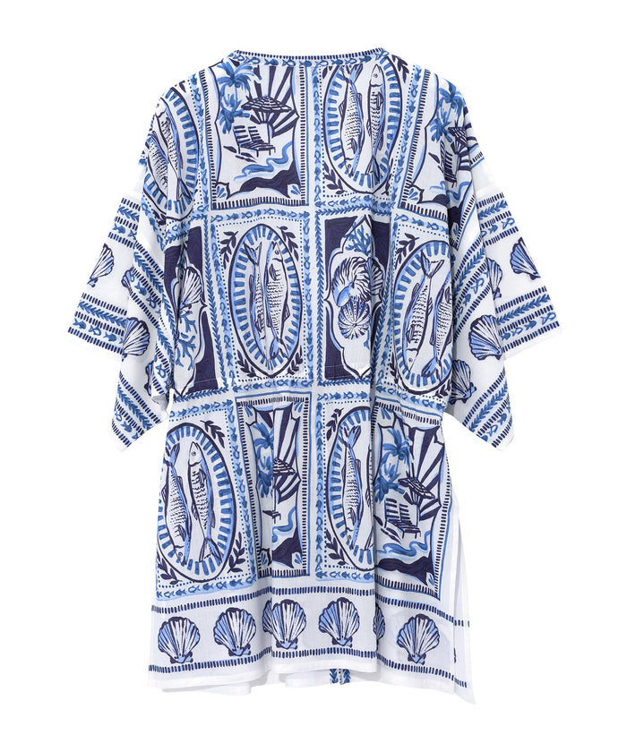 Villa Tile Robe in color ultramarine