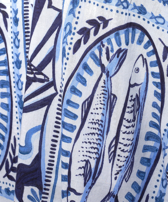 Villa Tile Robe in color ultramarine