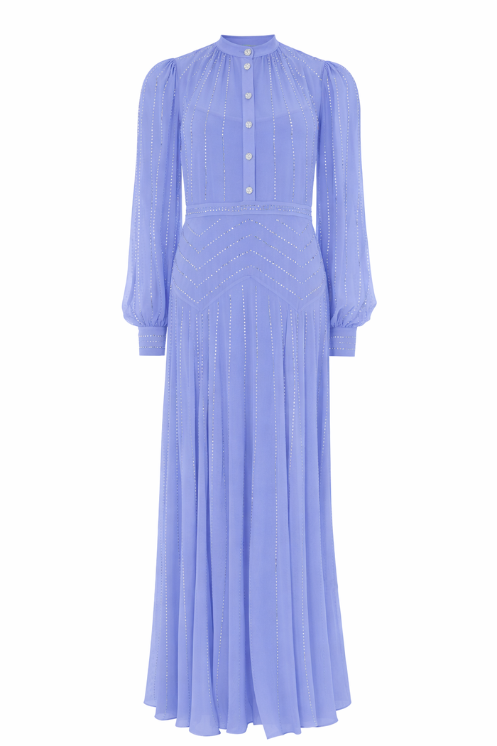 Villanelle Full-Length Dress - Lavender Blue