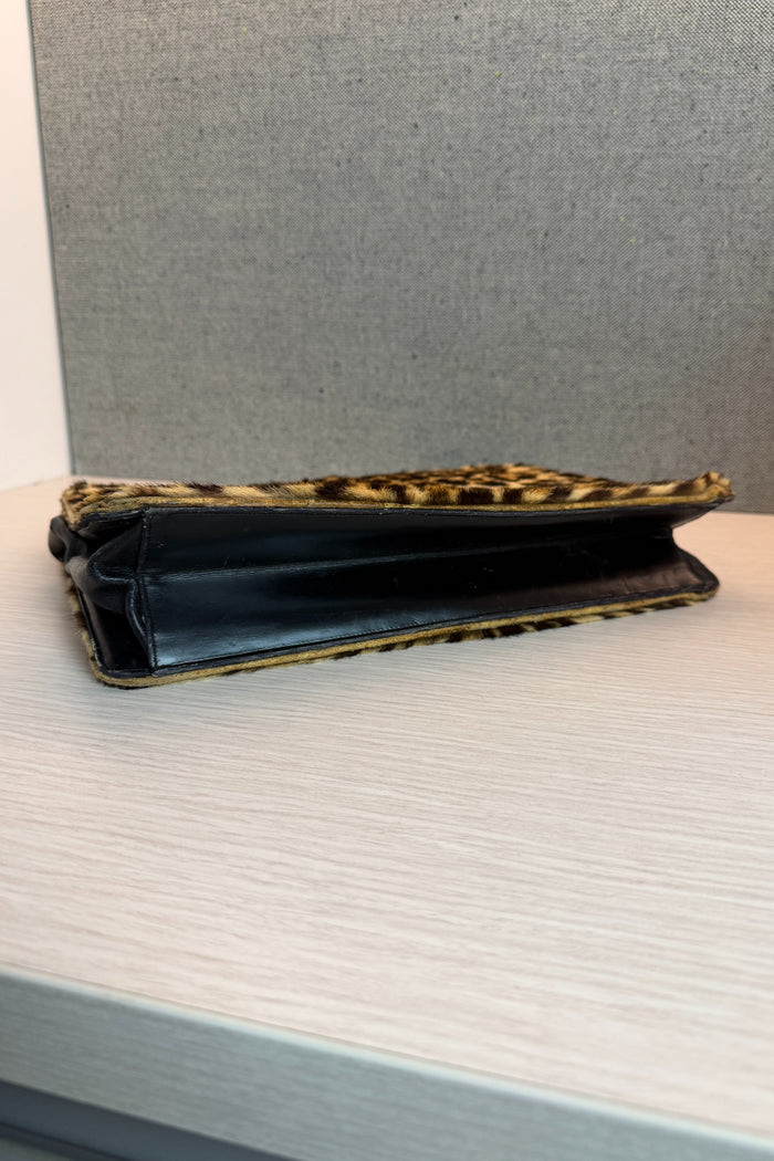 Vintage Bag by Black Leopard print Shoulder Bag image 4
