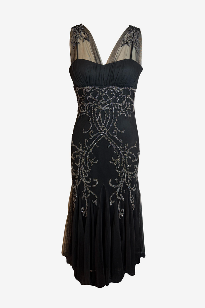 Vintage Mr. K Sequin Evening Maxi Dress image 0