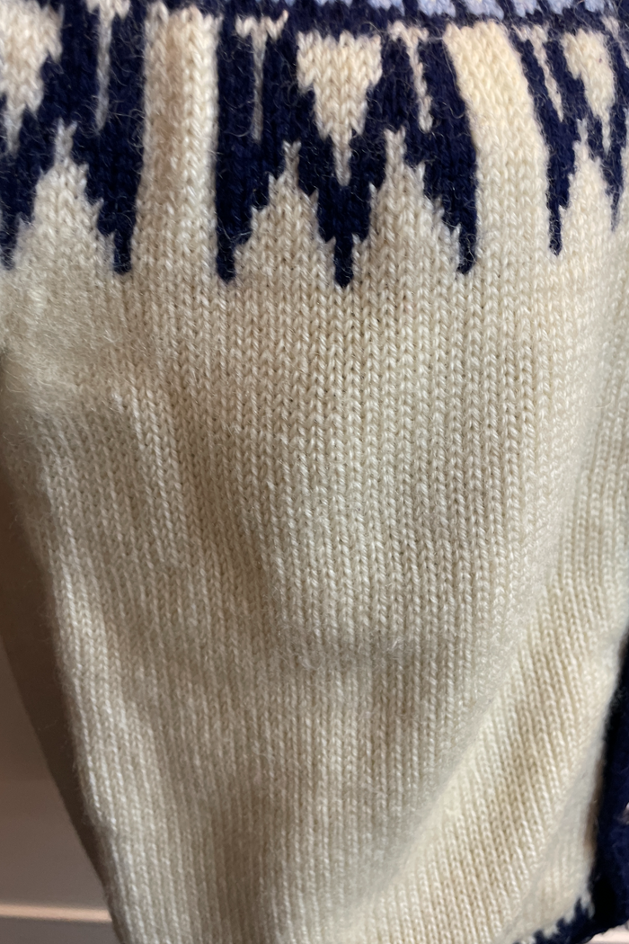 Nordic Blue and Cream Knit Cardigan image 7