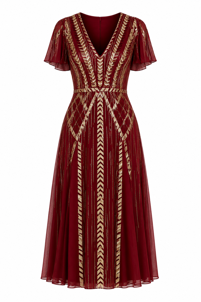 Viola Dress - Claret