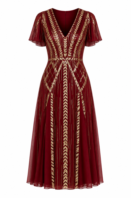 Viola Dress - Claret