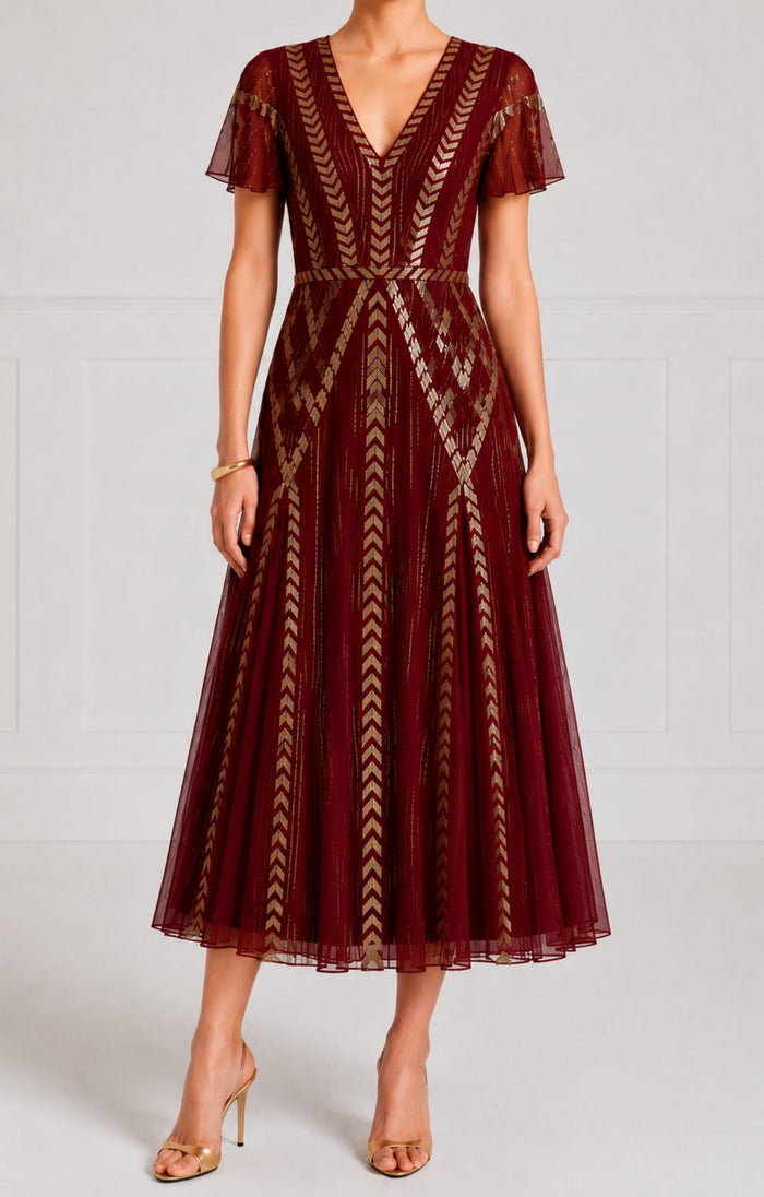 Viola Dress - Claret