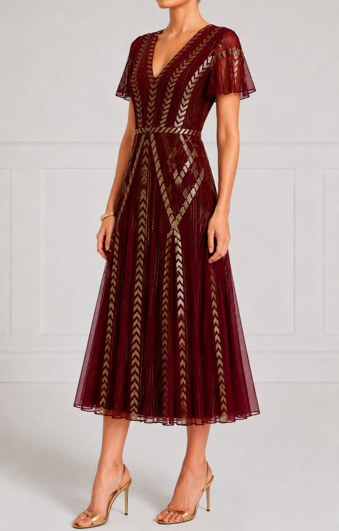 Viola Dress - Claret