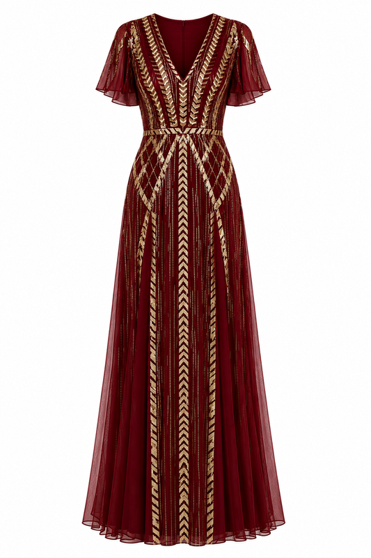 Viola Gown - Claret