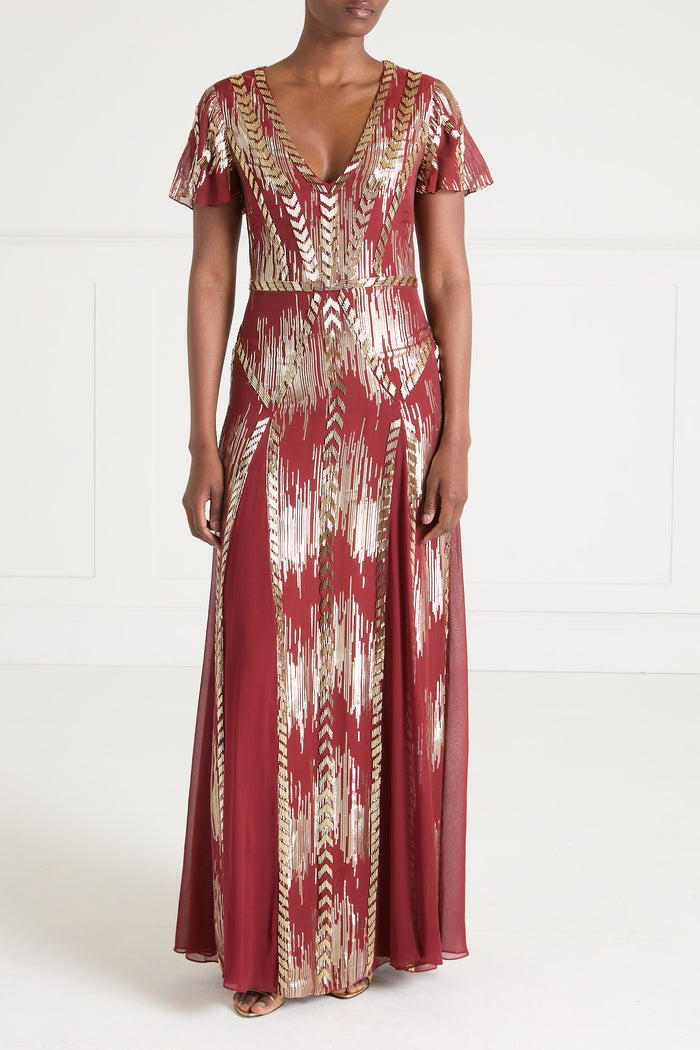 Viola Gown - Claret