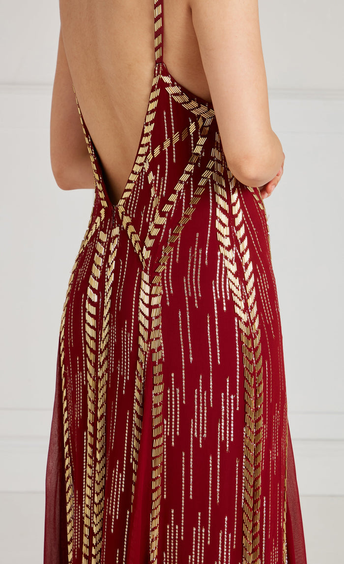 Viola Strappy Dress - Claret