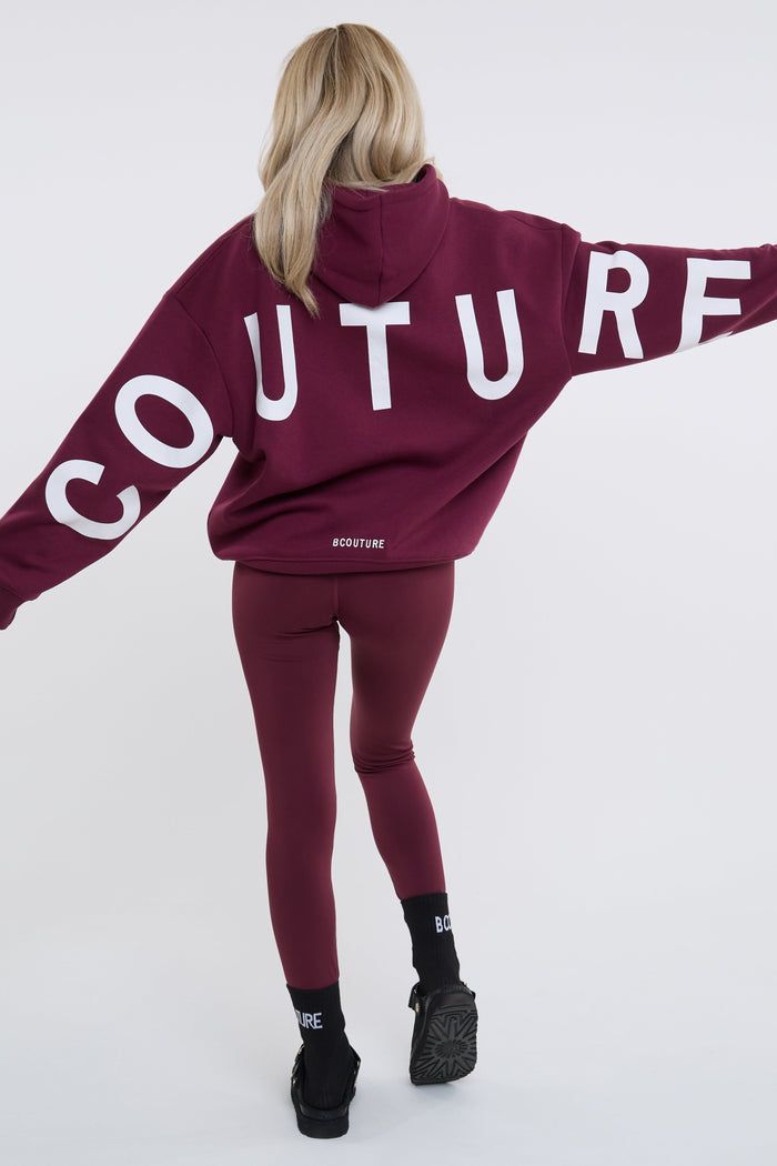 VXN Leggings & Hoodie Set - Burgundy