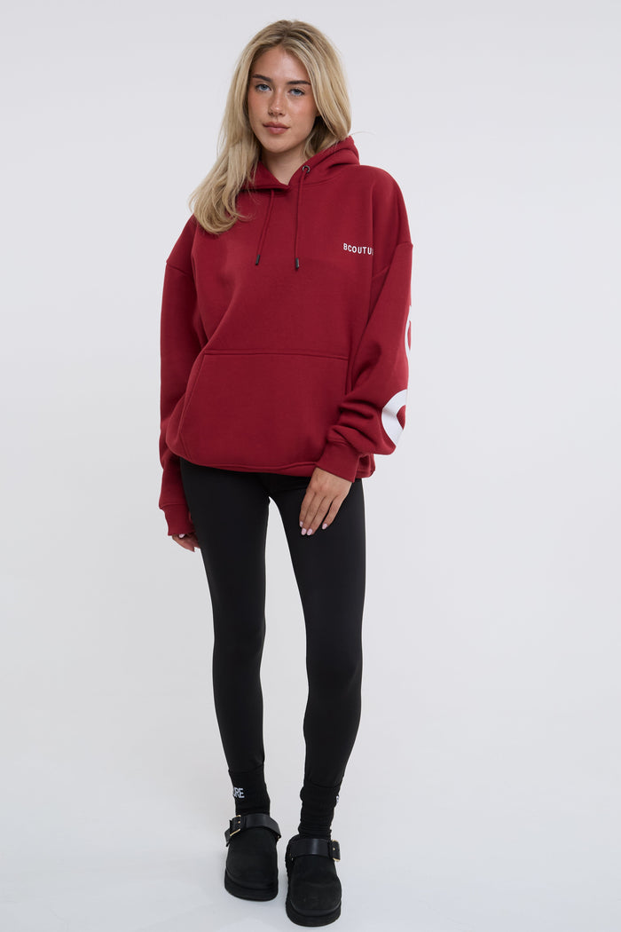 VXN Leggings & Hoodie Set - Red/Black