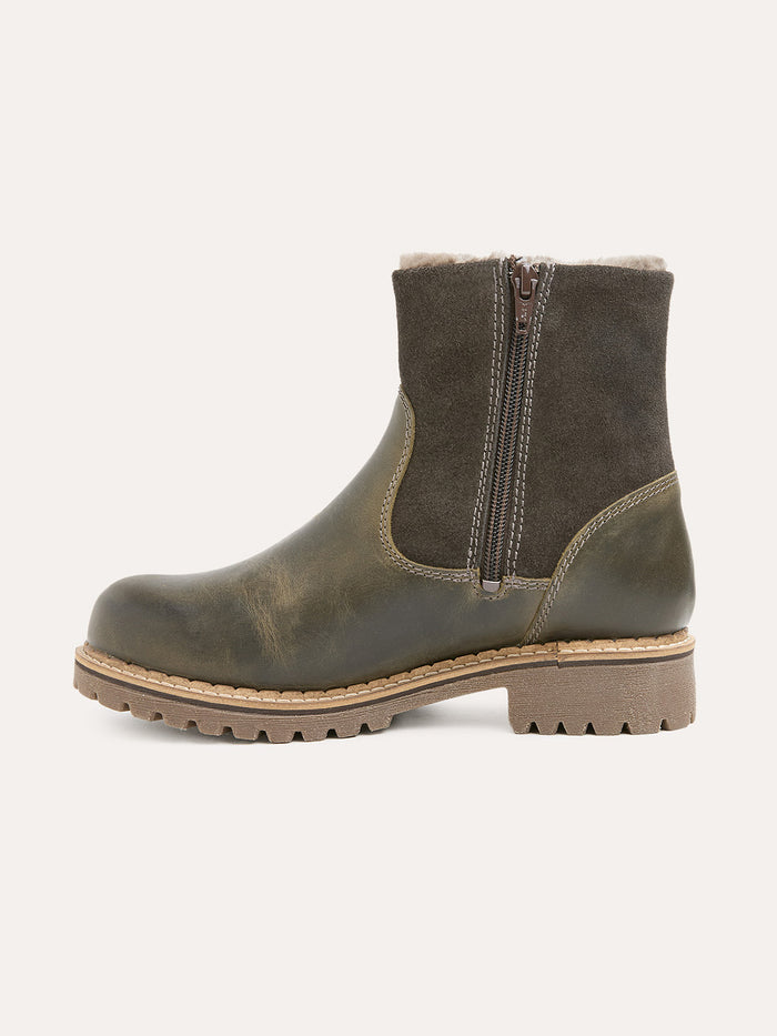 Water Resistant Sheepskin Lined Ankle Boots