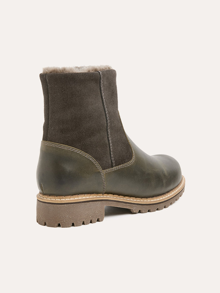 Water Resistant Sheepskin Lined Ankle Boots