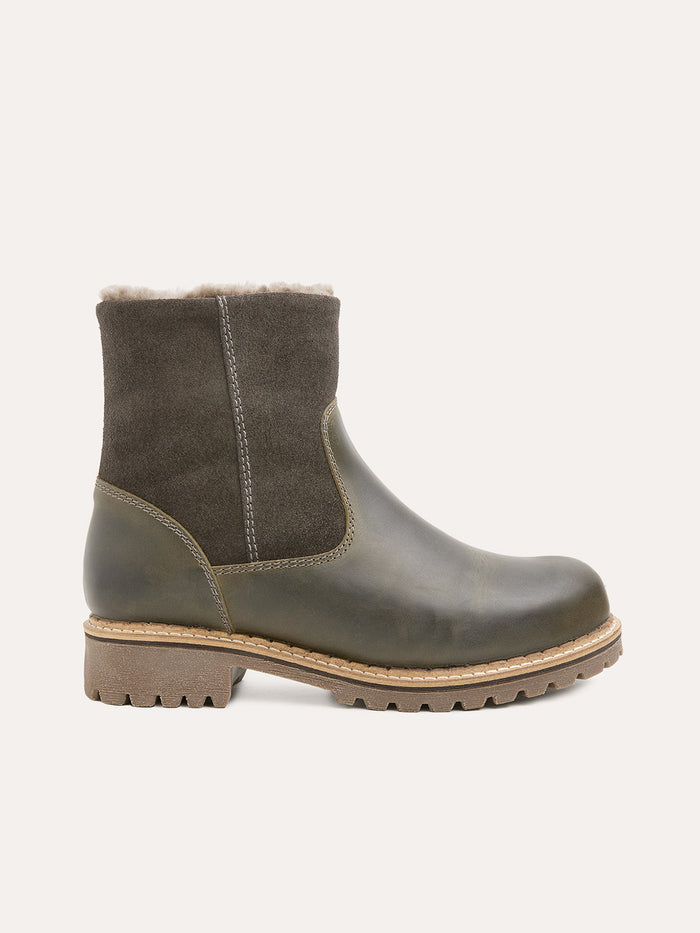 Water Resistant Sheepskin Lined Ankle Boots
